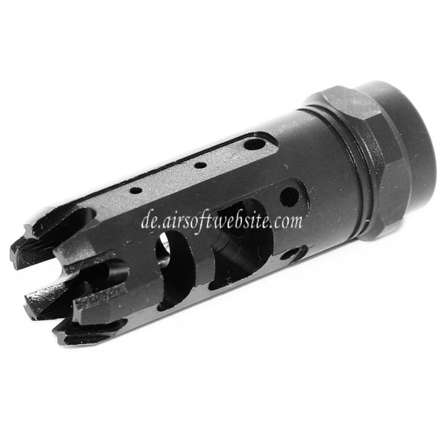 5KU 66mm KING COMP Mündungsbremse Mündungsfeuerdämpfer Geeignet für -14mm CCW Gegen den Uhrzeigersinn Lauf Gewehre Airsoft Schwarz