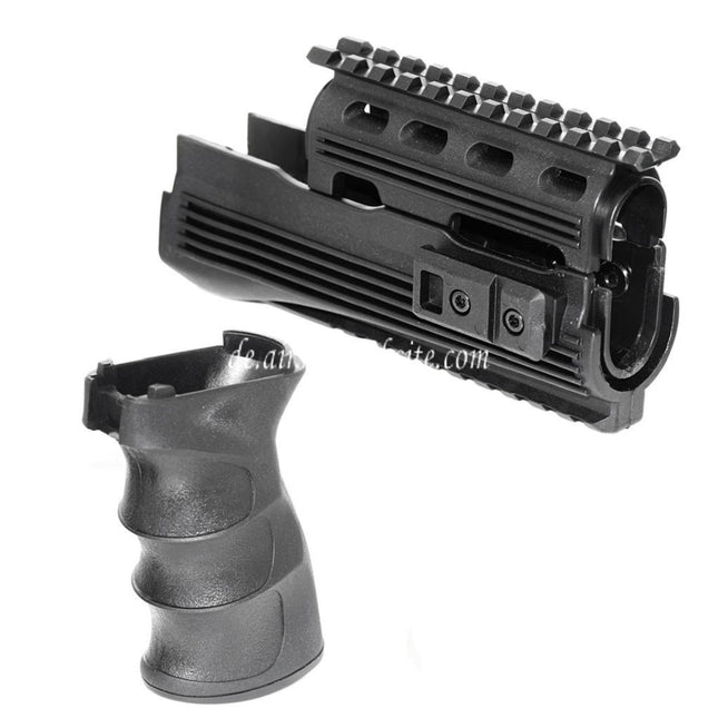 CYMA Oberes unteres Handschutzschienensystem Pistolengriffset Geeignet für AK47 Serie AEG Gewehre Airsoft