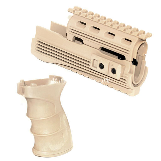 CYMA Oberes unteres Handschutzschienensystem Pistolengriffset Geeignet für AK47 Serie AEG Gewehre Airsoft