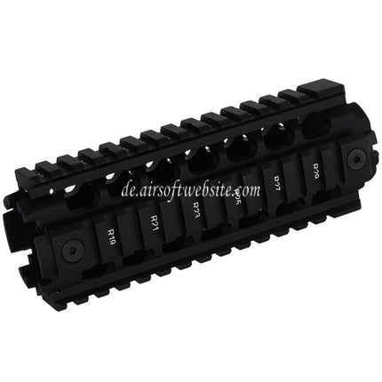 PTS Ergo Z Handschutz Schienen System geeignet für M4 M16 Serie AEG Gewehre Airsoft Schwarz
