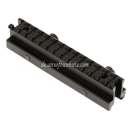 Airsoft Website 20mm 14-Slots 0.8 Zoll Durchsichtige Mini-Riser-Halterung Geeignet für 20mm Schienensystem Schwarz