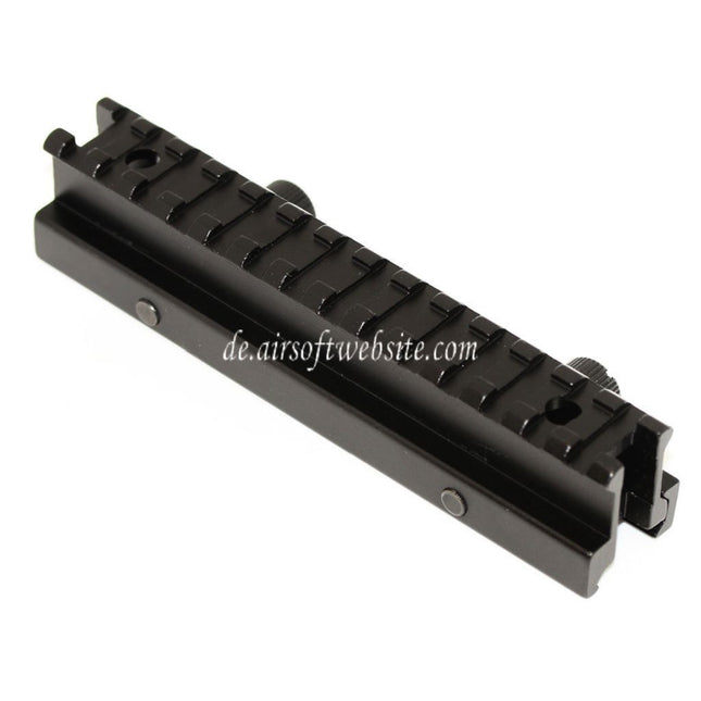 Airsoft Website 20mm 14-Slots 0.8 Zoll Durchsichtige Mini-Riser-Halterung Geeignet für 20mm Schienensystem Schwarz