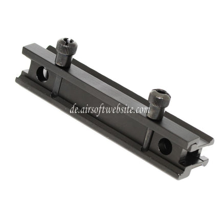 Airsoft Website 20mm 14-Slots 0.8 Zoll Durchsichtige Mini-Riser-Halterung Geeignet für 20mm Schienensystem Schwarz
