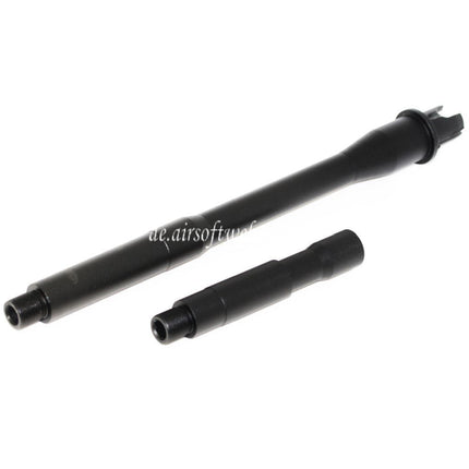 E&C 15 Zoll Aluminum CQB Außenlauf Verlängerungsrohr -14mm CCW Gegen den Uhrzeigersinn Geeignet für M4 M16 Serie AEG Gewehre Airsoft Schwarz