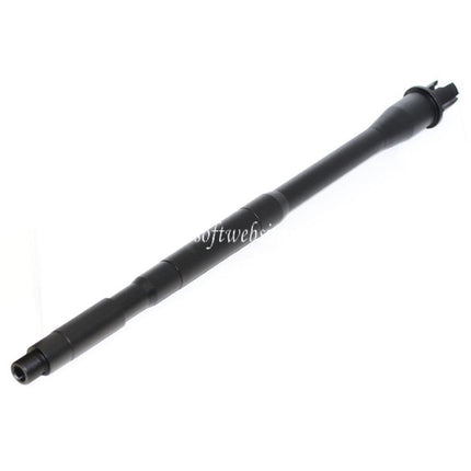 E&C 15 Zoll Aluminum CQB Außenlauf Verlängerungsrohr -14mm CCW Gegen den Uhrzeigersinn Geeignet für M4 M16 Serie AEG Gewehre Airsoft Schwarz