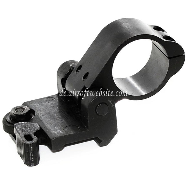 Airsoft Website 30mm Taktische Flip-to-Side QD FTS-Halterung Geeignet für 20mm Schienensystem Schwarz