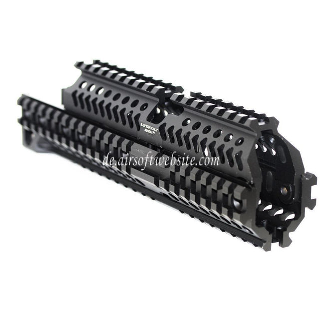 Airsoft Website 260mm CNC Aluminum Zen Stil Handschutz Schienen System Geeignet für GHK LCT Tokyo Marui E&L CYMA AK Serie AEG Gewehre Schwarz