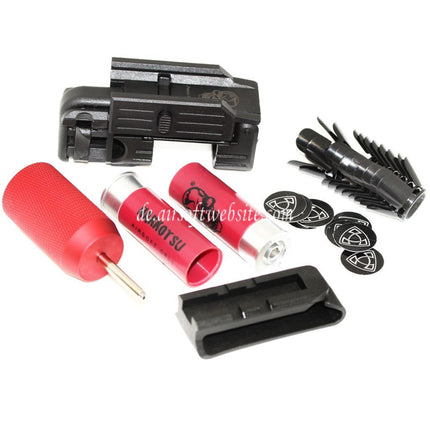 APS Smart Shot Mini Werfer mit Kartuschen Paintball Zylinderadapter Wattesiegelpapier & Gürtelschlaufe