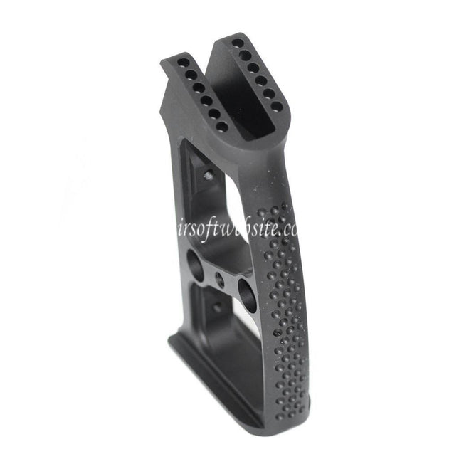 5KU Aluminium Pistolengriff (Ball / Edge / Knurly) geeignet für M4 M16 Serie GBB Gewehre Airsoft Schwarz