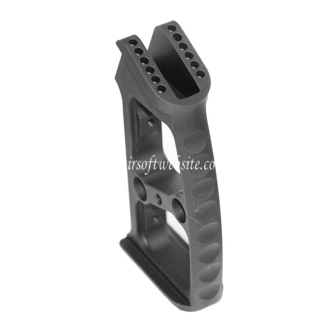 5KU Aluminium Pistolengriff (Ball / Edge / Knurly) geeignet für M4 M16 Serie GBB Gewehre Airsoft Schwarz
