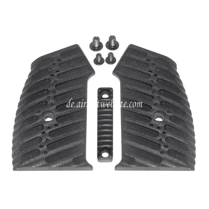 5KU Aluminium Pistolengriffabdeckung geeignet für M4 M16 Serie GBB Gewehre Airsoft Schwarz
