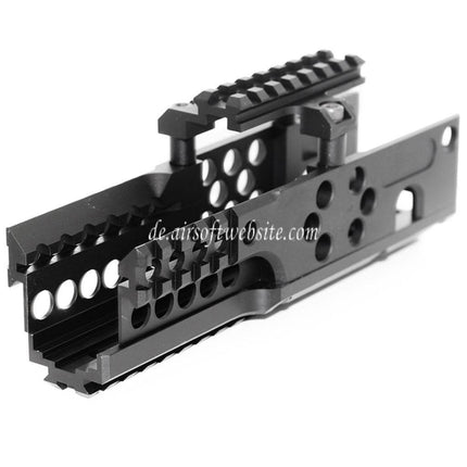 Airsoft Website 206mm CNC Aluminum RIS RAS Handschutz Schienen System Geeignet für A&K PKM AEG Gewehre Schwarz