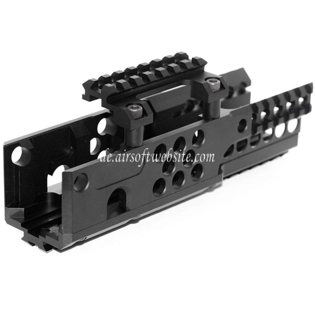 Airsoft Website 206mm CNC Aluminum RIS RAS Handschutz Schienen System Geeignet für A&K PKM AEG Gewehre Schwarz