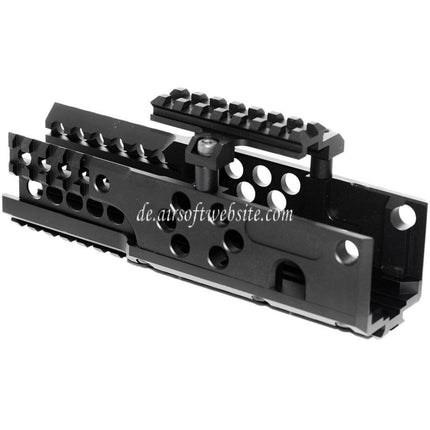 Airsoft Website 206mm CNC Aluminum RIS RAS Handschutz Schienen System Geeignet für A&K PKM AEG Gewehre Schwarz