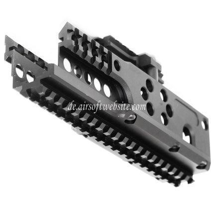 Airsoft Website 206mm CNC Aluminum RIS RAS Handschutz Schienen System Geeignet für A&K PKM AEG Gewehre Schwarz