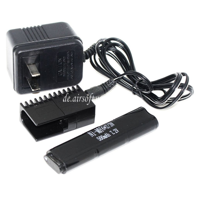 CYMA 7.2V 500mAh Ni-MH Batterie und 110V US Stecker Ladegerät Geeignet für CYMA AEP Serie AEG Airsoft