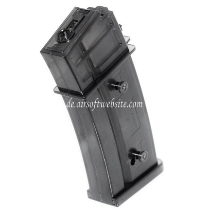AIRSOFT WEBSITE 470rd Hi-Cap Magazin Geeignet für G36 Serie AEG Gewehre Schwarz