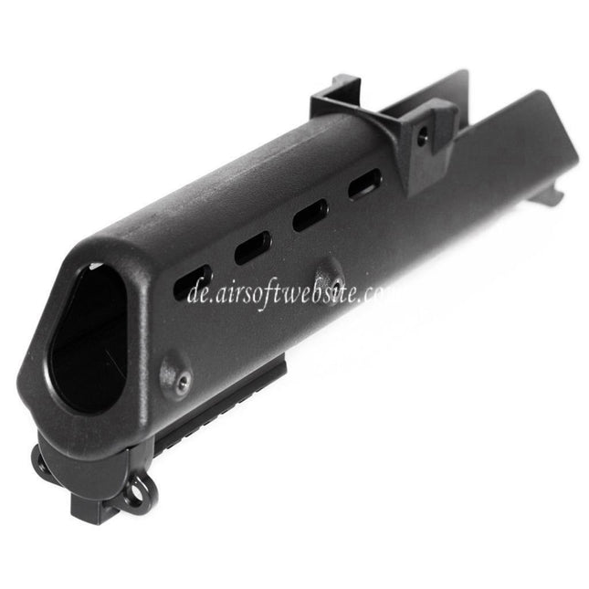 Golden Eagle Polymer 280mm Handschutz mit 20mm Bodenschiene Geeignet für Golden Eagle Jing Gong JG G36 Serie AEG Gewehre Airsoft Schwarz