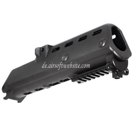 Golden Eagle Polymer 280mm Handschutz mit 20mm Bodenschiene Geeignet für Golden Eagle Jing Gong JG G36 Serie AEG Gewehre Airsoft Schwarz