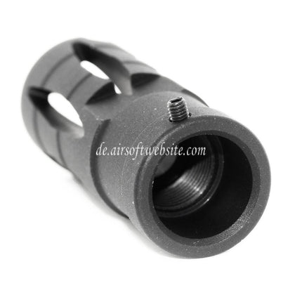 Golden Eagle 58mm G36 Mündungsbremse Mündungsfeuerdämpfer Geeignet für -14mm CCW Gegen den Uhrzeigersinn Lauf Gewehre Airsoft Schwarz