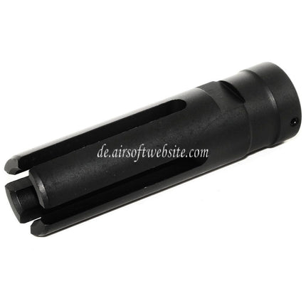 Golden Eagle 80mm 4-Prong G36 Mündungsbremse Mündungsfeuerdämpfer Geeignet für -14mm CCW Gegen den Uhrzeigersinn Lauf Gewehre Airsoft Schwarz