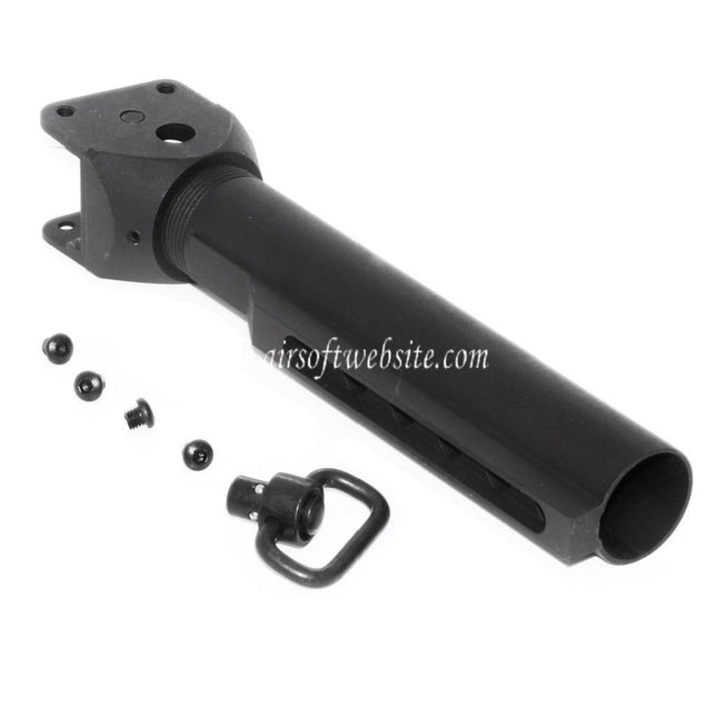 APS Schnellspanner M4 Schaft adapter Pufferrohr und QD Riemenbügel Geeignet für APS ASK AK Serie AEG Gewehre Airsoft Schwarz