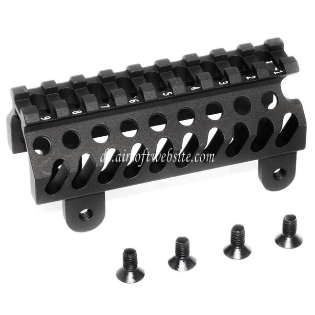 5KU Aluminum B19 Stil 20mm Obere Handschutz Schienen System Geeignet für AK-Serie AEG GBB Gewehre Airsoft Schwarz