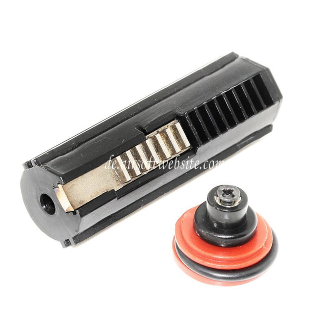 Airsoft Website 15 Voll Zahnkolben (7 Stahl Zähne) und Kolbenkopf Geeignet für Version 2/3 V2 V3 AEG Getriebe Gewehre