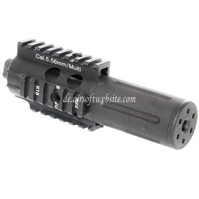 5KU Fighting Cat vordere Kit Handschutz Schienen System Geeignet für M4 M16 Serie AEG Gewehre Airsoft Schwarz