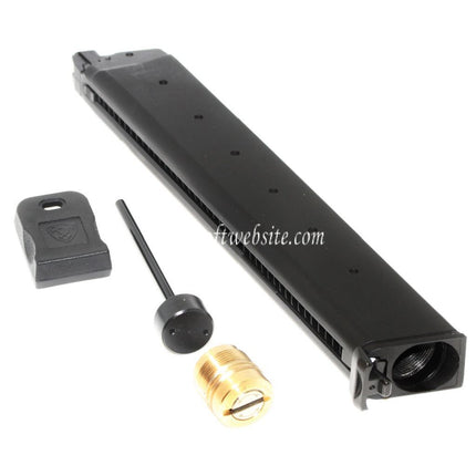 APS 48rd Big Stick Erweitert Co2 Magazin Geeignet für G17 G18C G-Serie GBB Pistolen Airsoft Schwarz