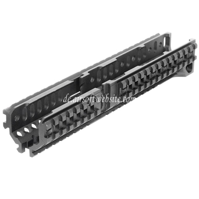 5KU CNC Aluminum 254mm B30 Stil Lang Untere Handschutz Schienen System Geeignet für LCT GHK E&L Tokyo Marui AK Serie AEG GBB Gewehre Airsoft Schwarz