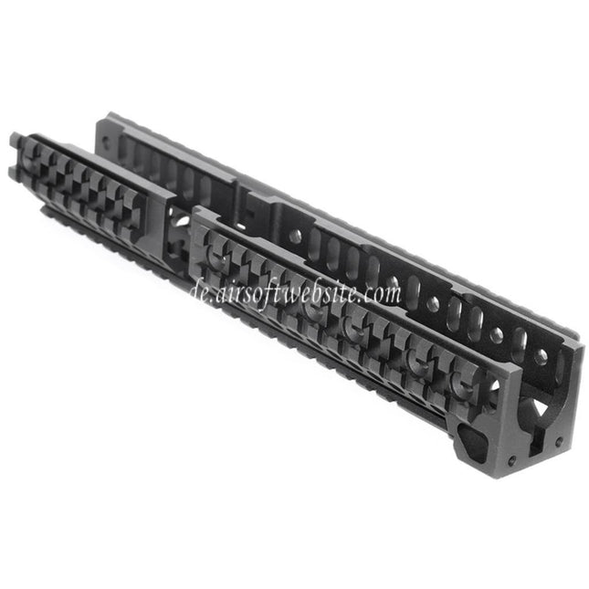 5KU CNC Aluminum 254mm B30 Stil Lang Untere Handschutz Schienen System Geeignet für LCT GHK E&L Tokyo Marui AK Serie AEG GBB Gewehre Airsoft Schwarz