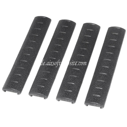 APS 4 Stück schneidbar 150mm KAC Gummi Schienenabdeckung Geeignet für 20mm Schienensystem Schwarz