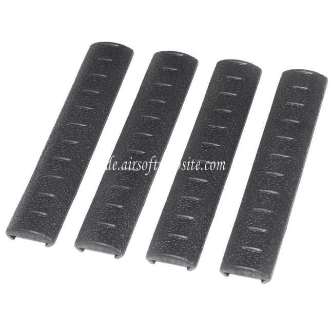 APS 4 Stück schneidbar 150mm KAC Gummi Schienenabdeckung Geeignet für 20mm Schienensystem Schwarz