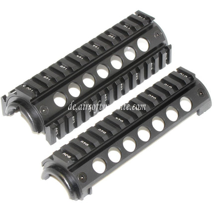 APS CNC 155mm RIS Handschutz Schienen System Geeignet für M4 M16 Serie AEG Gewehre Airsoft Schwarz