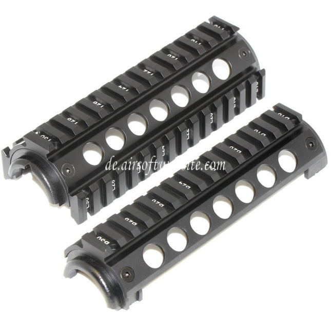 APS CNC 155mm RIS Handschutz Schienen System Geeignet für M4 M16 Serie AEG Gewehre Airsoft Schwarz