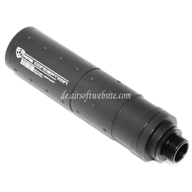 APS Schalldämpfer mit Adapter -14mm -12mm CCW Geeignet für ACP601 606 Black Hornet Tokyo Marui G17 Serie GBB Pistolen Airsoft