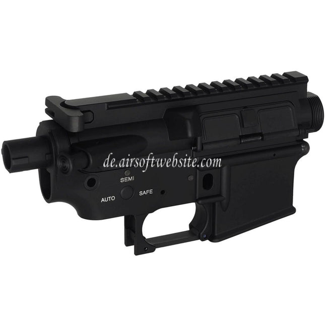 E&C Marine M4A1 Metallgehäuse Empfänger Set (Laser Logo) geeignet für E&C Tokyo Marui M4 M16 Serie AEG Gewehre Airsoft Schwarz