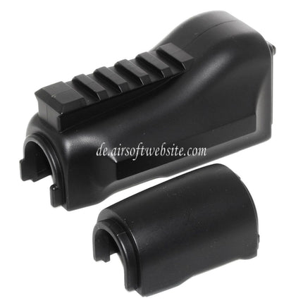 Airsoft Website 96mm Polymer Schiene Handschutz geeignet für AK Beta Serie AEG Gewehre Schwarz