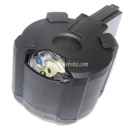 BATTLEAXE 1400rd Elektrisch Trommelmagazin Geeignet für M4 M16 Serie AEG Gewehre Airsoft Schwarz