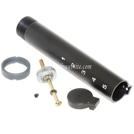 E&C 6-Positions Gewehrschaft Pufferrohr Geeignet für M4 M16 Serie AEG Gewehre Airsoft Schwarz