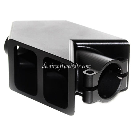 Airsoft Website CNC Aluminium Tank Mündungsbremse Mündungsfeuerdämpfer Geeignet für Snow Wolf M82 Airsoft Schwarz