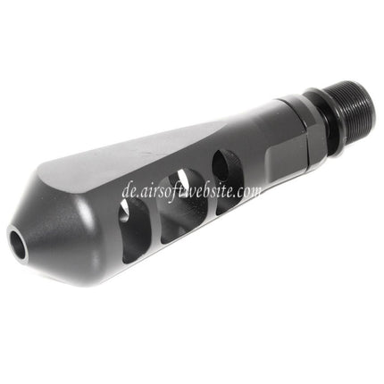 Airsoft Website 107mm Tanker Mündungsfeuerdämpfer Geeignet für -14mm CCW Gegen den Uhrzeigersinn Lauf Gewehre