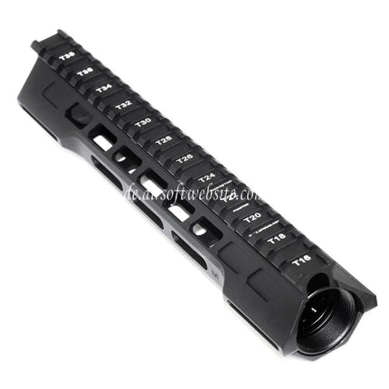 APS CNC 10 Zoll PER Phantom 3.0 M-LOK Handschutz Schienen System Geeignet für APS CYMA G&P JG Tokyo Marui M4 M16 Serie AEG Gewehre Airsoft Schwarz