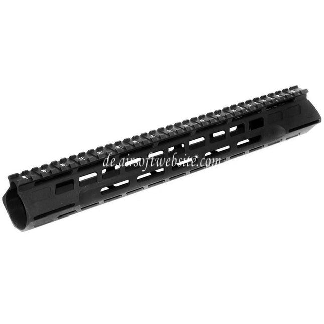APS CNC 13.5 Zoll PER Phantom 4.0 M-LOK Handschutz Schienen System Geeignet für APS CYMA G&P JG Tokyo Marui M4 M16 Serie AEG Gewehre Airsoft Schwarz