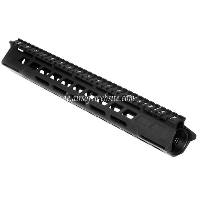 APS CNC 13.5 Zoll PER Phantom 4.0 M-LOK Handschutz Schienen System Geeignet für APS CYMA G&P JG Tokyo Marui M4 M16 Serie AEG Gewehre Airsoft Schwarz