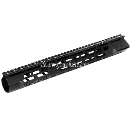 APS CNC 15 Zoll PER Phantom 5.0 M-LOK Handschutz Schienen System Geeignet für APS CYMA G&P JG Tokyo Marui M4 M16 Serie AEG Gewehre Airsoft Schwarz