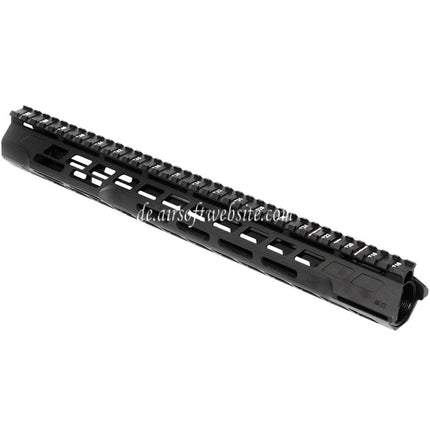 APS CNC 15 Zoll PER Phantom 5.0 M-LOK Handschutz Schienen System Geeignet für APS CYMA G&P JG Tokyo Marui M4 M16 Serie AEG Gewehre Airsoft Schwarz