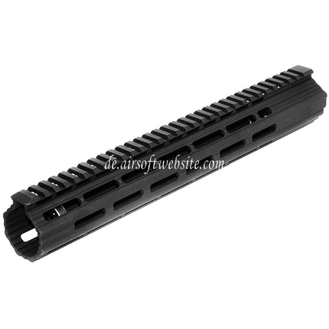 APS CNC 13 Zoll Boar 1.0 M-LOK Handschutz Schienen System Geeignet für APS CYMA G&P JG Tokyo Marui M4 M16 Serie AEG Gewehre Airsoft Schwarz