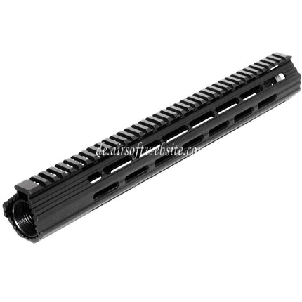 APS CNC 15 Zoll Boar 2.0 M-LOK Handschutz Schienen System Geeignet für APS CYMA G&P JG Tokyo Marui M4 M16 Serie AEG Gewehre Airsoft Schwarz